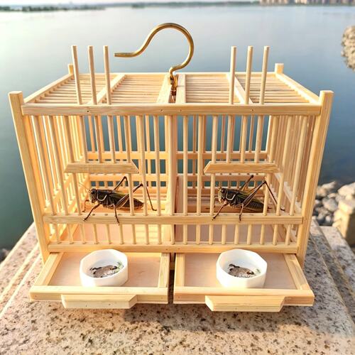 螽斯笼子手工竹编精品别墅蛐蛐蚂蚱蟋蟀的用具专用别墅高端饲养盒