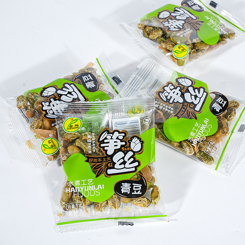 正品笋丝青豆独立小包装零食 青豆笋丝笋干零食500克