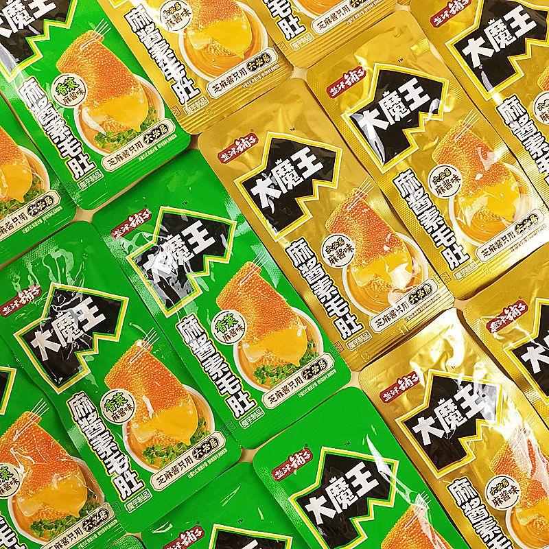 正宗盐津铺子大魔王香菜麻酱脆爆肚六必居麻酱素毛肚解馋小零食大