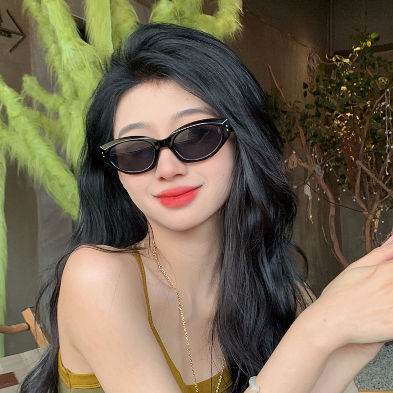 速发adela镜防复古墨猫韩版级感小脸款时尚眼紫外线太镜男