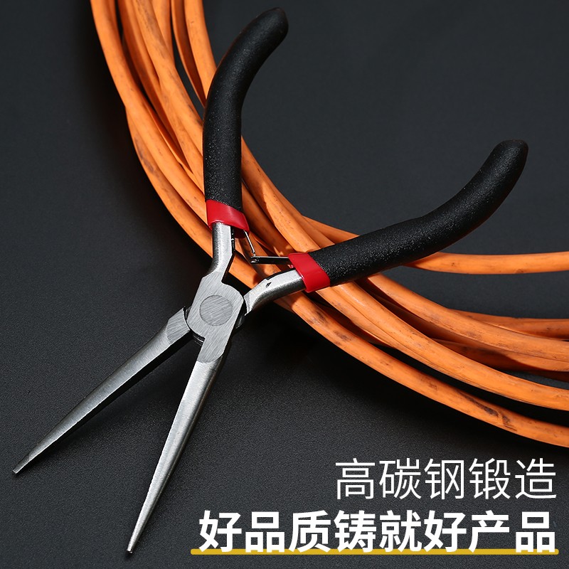 速发针嘴钳尖嘴钳多功能钳子小6寸手工夹持迷你工业级电工尖头钳