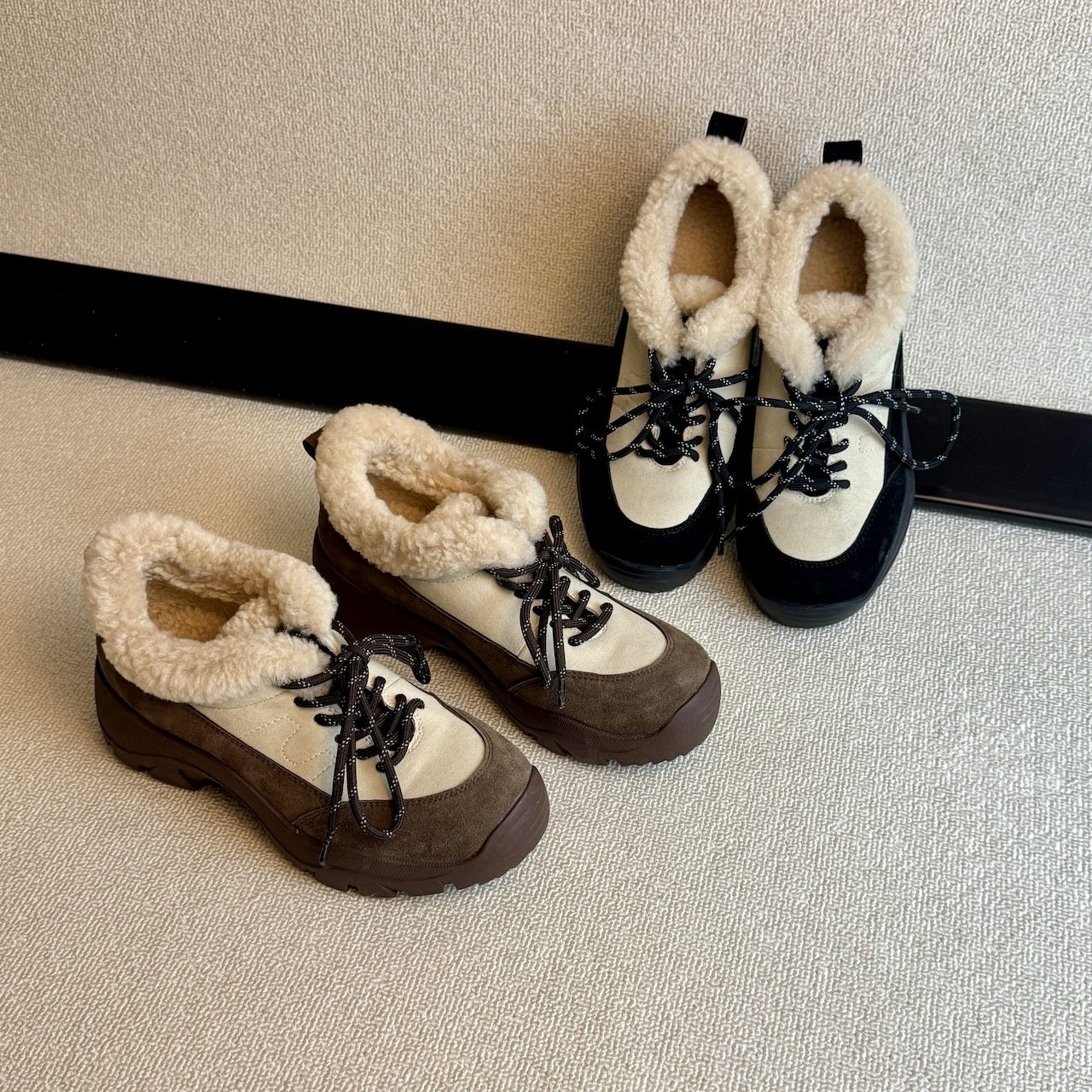 复古风休闲运动圆头增高厚底单鞋