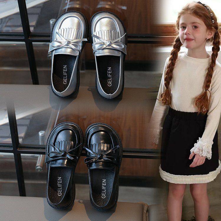 女童皮鞋2026年秋季新款黑色洋气软底儿童豆豆鞋小女孩流苏乐福鞋,童鞋/婴儿鞋/亲子鞋,皮鞋,淘宝优惠券,粉丝福利购,淘宝优惠卷