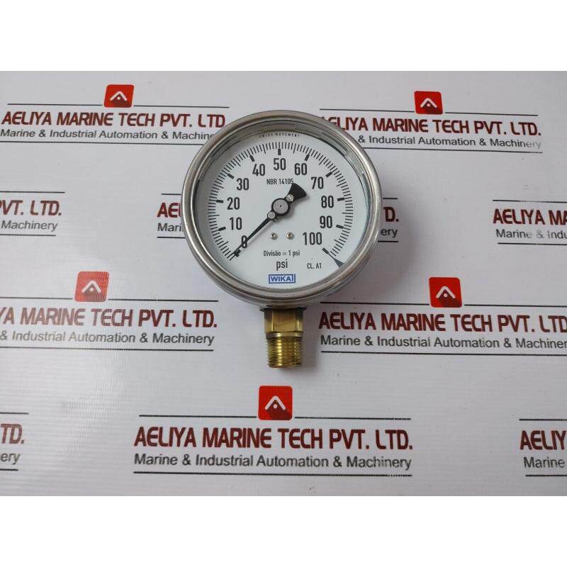 原装供应WIKA NBR 14105 压力表 0-100 PSI 瑞士机芯 CL.A1