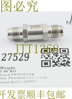 供应27529 SWALOK 提升止回阀固定压力14 英寸 SS-4C-VC