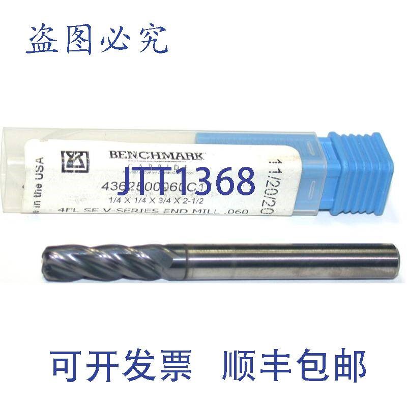 原装供应Benchmark 4362500060C11 1/4英寸 4刃硬质合金 .060CR T