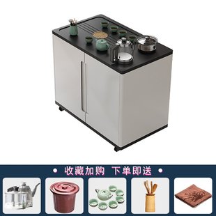 移动茶桌边柜家用阳台小茶台型旋转茶车客厅沙发边茶几轻奢茶水柜