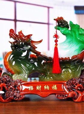 速发招财貔貅玉白菜摆件办号大公室客厅家居装铺店饰开业工艺礼品