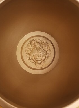 速发纯黄铜百福缸聚宝盆摆件送七彩水晶元宝五钱家居公司商铺收银