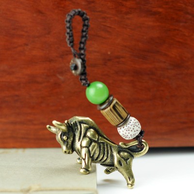 速发生肖牛小挂件黄街铸造牛华尔市牛劲牛小摆件仿古铜牛旺铜牛扣