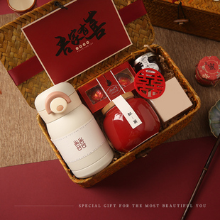 速发结婚妹手礼伴娘婚庆套盒订婚喜茶高宾礼盒装姐伴团端客回礼礼