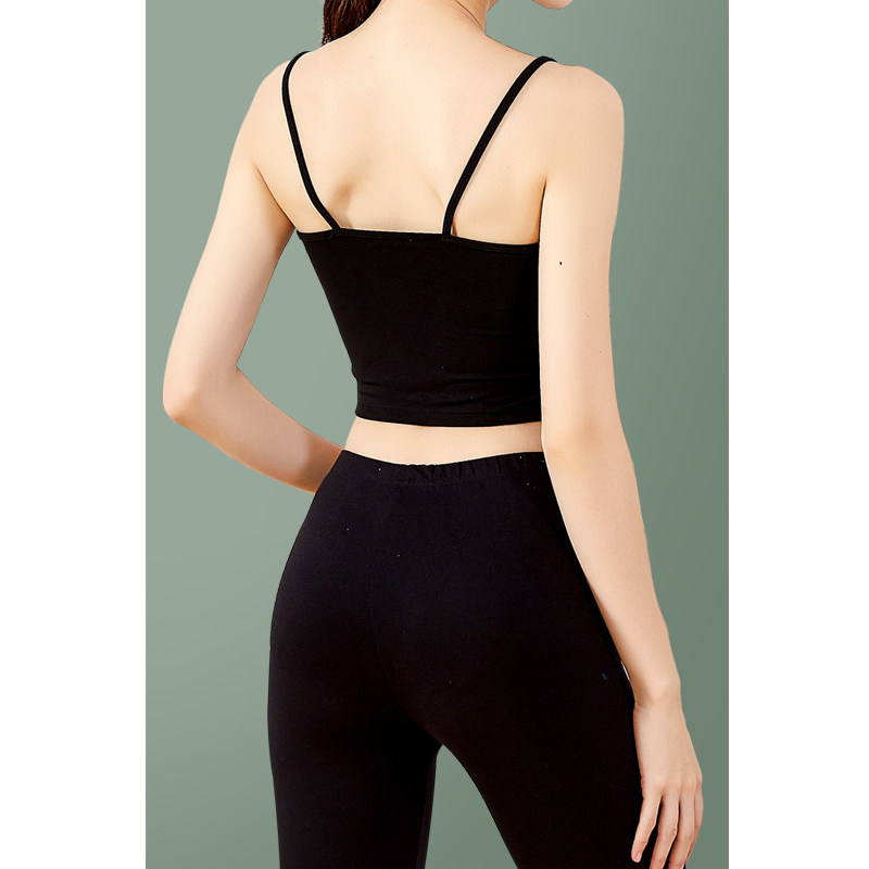 速发吊带小色性感打搭内底百搭紧身黑背心白色露脐韩版上衣外穿衫