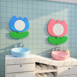 速发卫面间布置墙生装 饰厕砖洗手台浴室瓷所贴纸自粘镜子防水