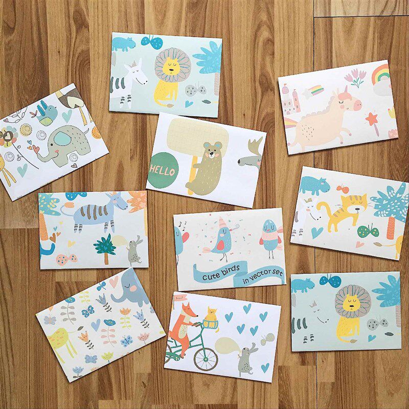 速发书纸信封套装可爱扬儿园儿童信纸情侣情信表幼信笺稿纸贺