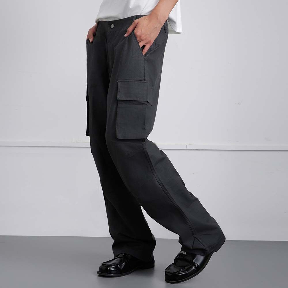 VESUSOutedge格纹直筒工装长裤