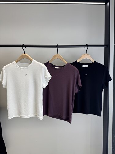 正品2026夏新品圆领刺绣短袖T恤女宽松休闲百搭MBF2TEE007
