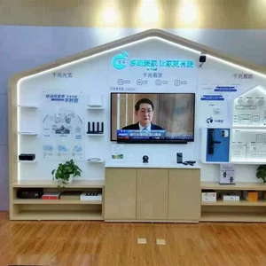 [定制手机店/移动营业厅/移动综合店/智能家居展Q示配件高柜/木纹]