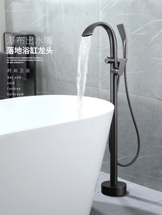 金耐雅全铜落地式浴缸冷热水龙头木桶立柱盆缸边式浴室淋浴器套装