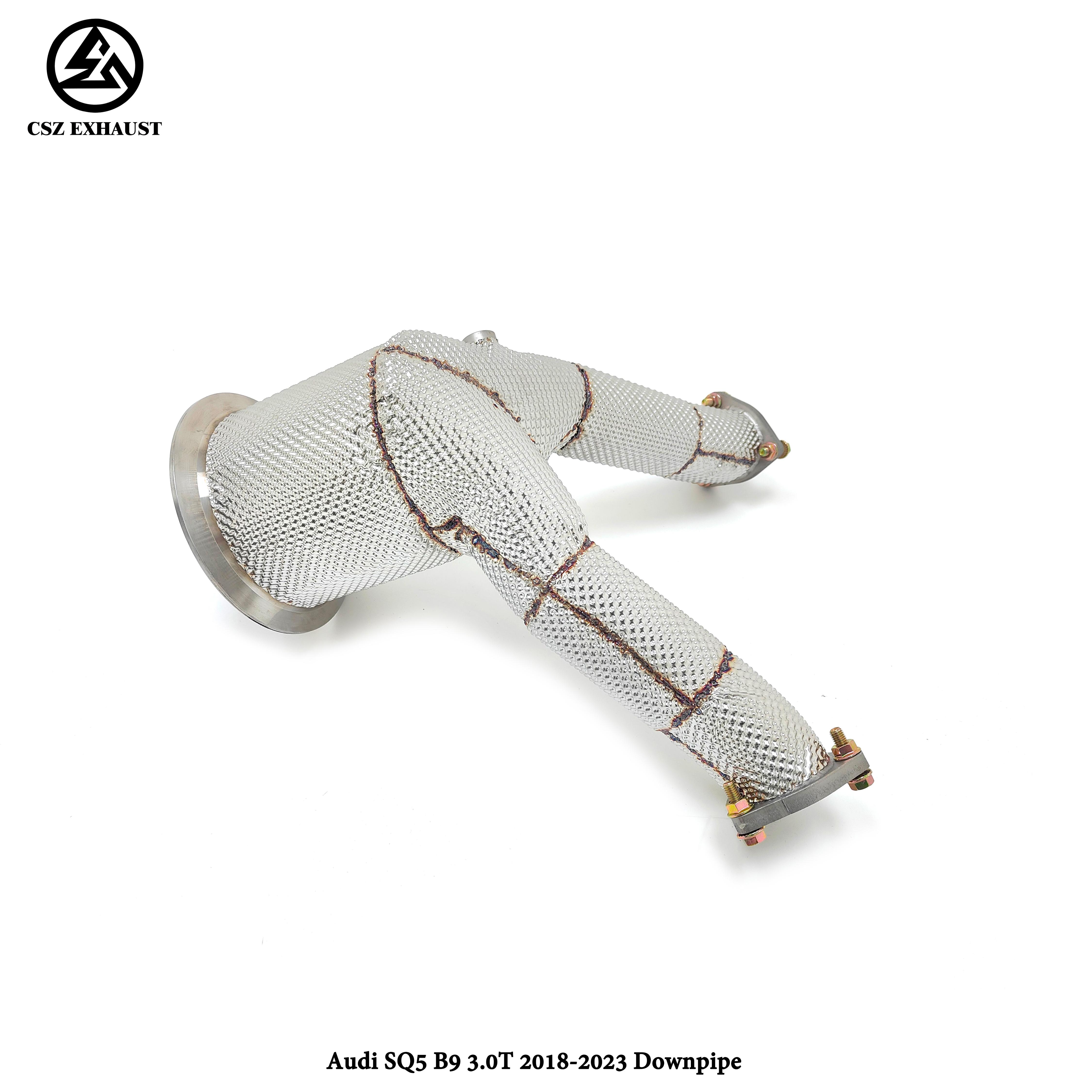 适配于汽车改装18-23款奥迪SQ5 B9 3.0T高流量不锈钢头段