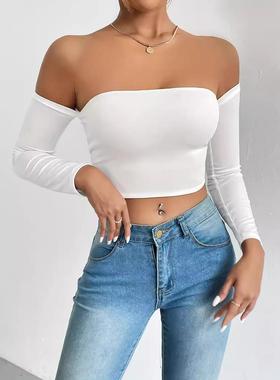 vest bottoming top tube navel-baring sexy sleeves short and