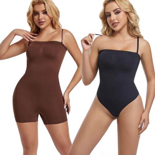 Seamless body shaping bodysuit for women tube top corset