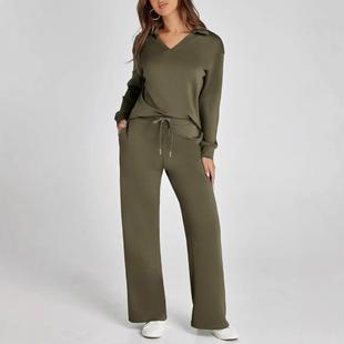 two piece long drawstring with neck sleeved waist