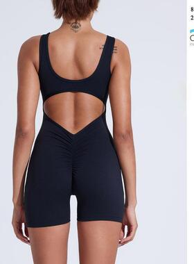 running clothes back sports beauty jumpsuit one-piece