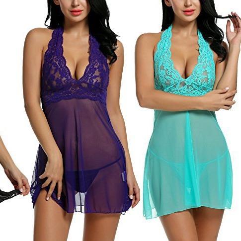 Large size transparent mesh sexy lingerie uniform