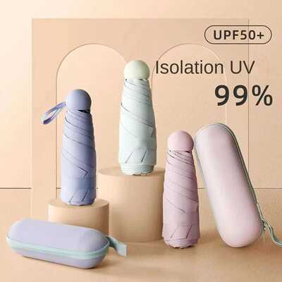 Mini Foldable umbrella UV protection Mini Sun Umbrella dual
