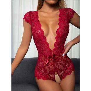 hollow passionate deep Sexy temptation neck lace backless