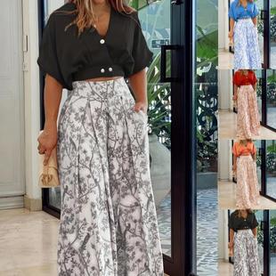 Casual Womens High Color Zipper Waist Solid Pants Top Suit