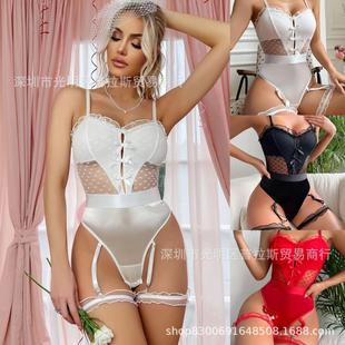 girl sexy Lace see desire pure through piece pajamas one