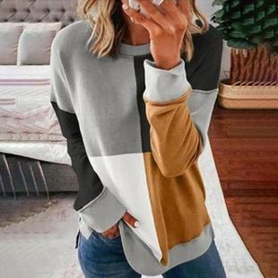 womens temperament loose round leisure neck sweater