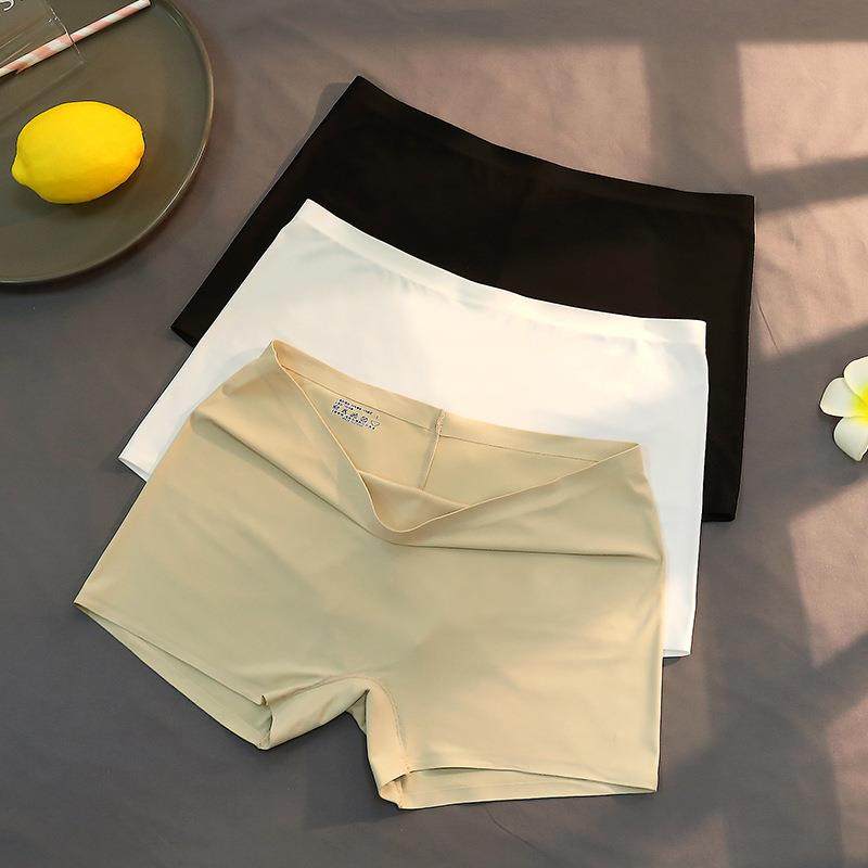 Ice silk boxer briefs seamless underwear for women pure