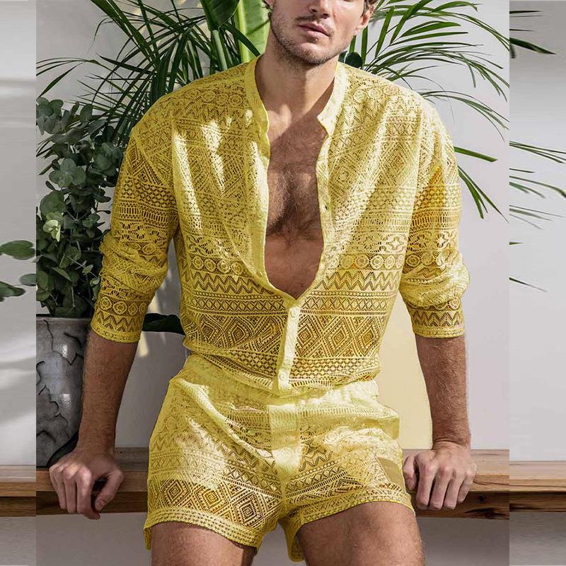 clothes sportswear suits holiday loose mesh summer