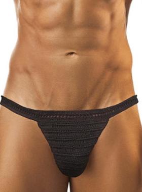Mens handmade sunbathing underwear crochet thong breathable