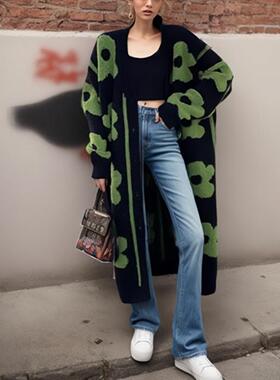 ins new fashion women sweaters winter women flower sweaters