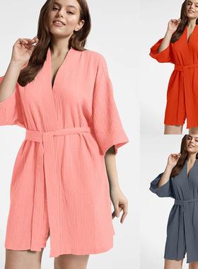 bathrobe cotton thick Hotel home wrinkled high-grade