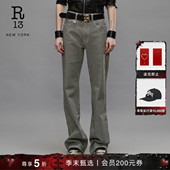 牛仔裤 R13 千鸟格修身 微喇马蹄裤 JANE 休闲舒适经典