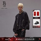 季 末甄选 R13 明星同款 宽松圆领设计感双拉链卫衣