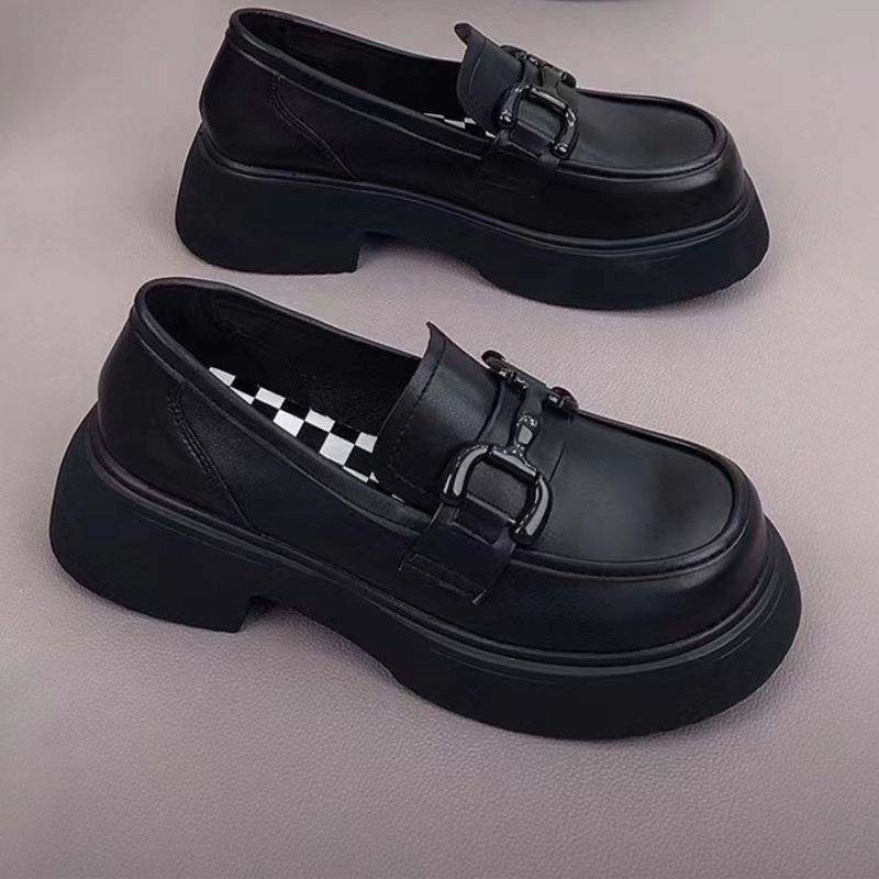 正品真软皮英伦风小皮鞋