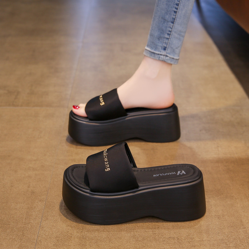 厚底增高凉拖鞋女夏外穿2025新款松糕小个子休闲爆款沙滩一字拖鞋,女鞋,一字拖,淘宝优惠券,粉丝福利购,淘宝优惠卷