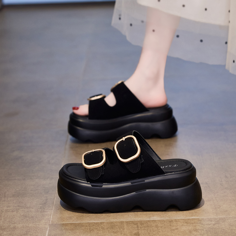 凉拖鞋女外穿厚底配裙子海边沙滩