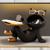 进门口玄关放钥匙网红摆件入户鞋 柜置物收纳托盘轻奢客厅狗装 饰品