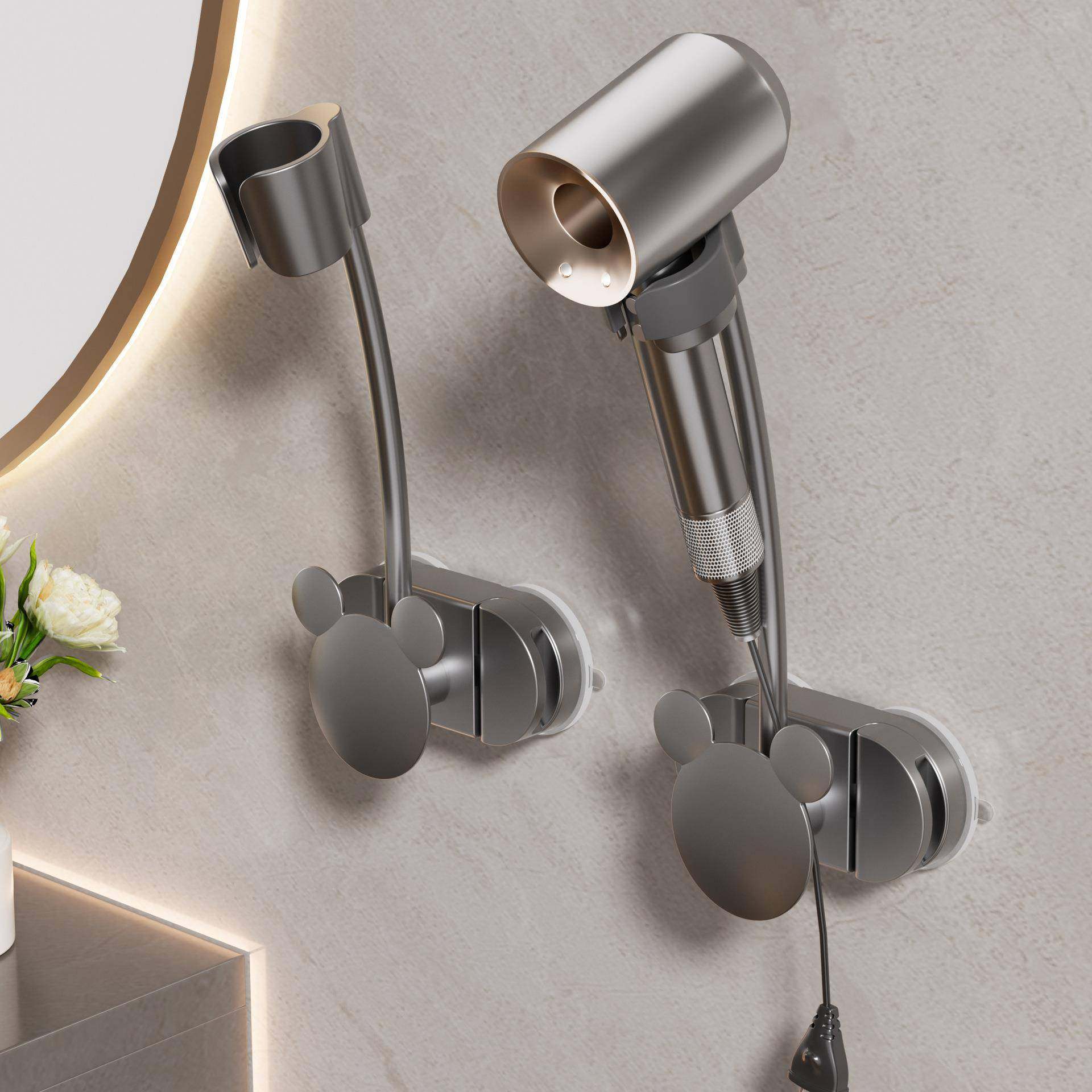 双吸盘吹风机架浴室免打孔旋转懒人免手拿支架收纳架风筒置物架子,家庭/个人清洁工具,吹风机置物架,淘宝优惠券,粉丝福利购,淘宝优惠卷