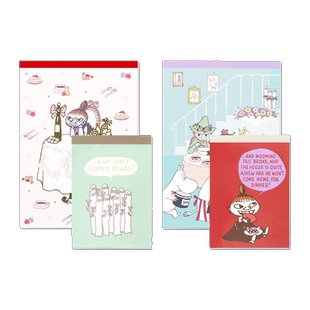 sunstar太阳星MOOMIN姆明限定迷你尺寸便签本卡通彩色印花代办事项清单日程管理备忘单词本