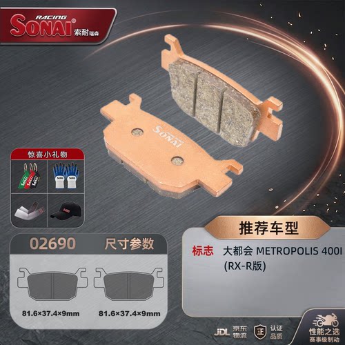 索耐刹车片标致Metropolis400i