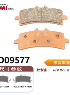 SONAI索耐瑞森刹车片 适用 杜卡迪 DesertX沙漠 X/mts1260s