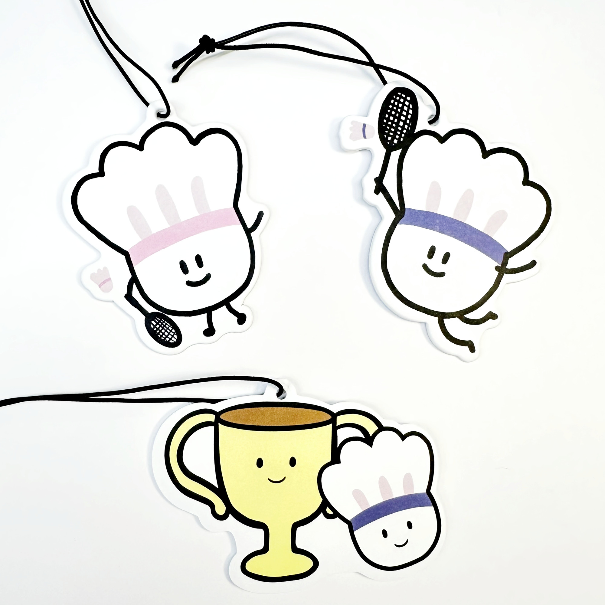 卡通可爱羽毛球汽车车载香片香薰后视镜挂件饰周边香氛卡片除味,洗护清洁剂/卫生巾/纸/香薰,香薰卡片,淘宝优惠券,粉丝福利购,淘宝优惠卷