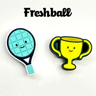 Freshball可爱卡通趣味专业网球拍避震器减震器结硅胶防震器粒条